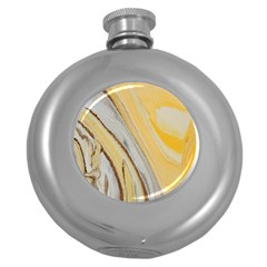 Yellow Jungle Round Hip Flask (5 Oz) by WILLBIRDWELL