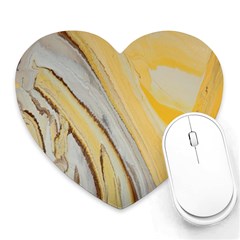 Yellow Jungle Heart Mousepads by WILLBIRDWELL