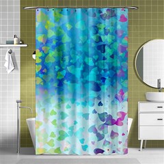 Hearts Colors Shower Curtain 48  X 72  (small)  by LoolyElzayat