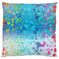 Hearts Colors Standard Flano Cushion Case (one Side) by LoolyElzayat