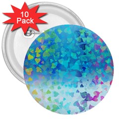 Hearts Colors 3  Buttons (10 Pack)  by LoolyElzayat