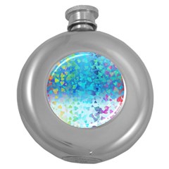 Hearts Colors Round Hip Flask (5 Oz) by LoolyElzayat