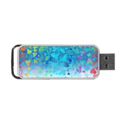 Hearts Colors Portable Usb Flash (one Side) by LoolyElzayat