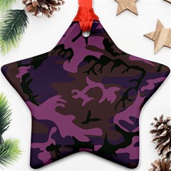 Camouflage Violet Ornament (star) by snowwhitegirl