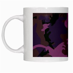 Camouflage Violet White Mugs by snowwhitegirl