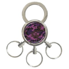 Camouflage Violet 3-ring Key Chains by snowwhitegirl