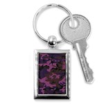 Camouflage Violet Key Chains (Rectangle)  Front