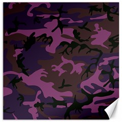 Camouflage Violet Canvas 12  X 12  by snowwhitegirl