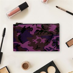 Camouflage Violet Cosmetic Bag (small) by snowwhitegirl