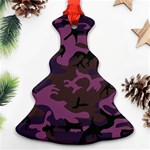 Camouflage Violet Christmas Tree Ornament (Two Sides) Front