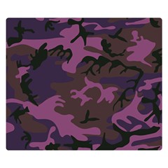 Camouflage Violet Double Sided Flano Blanket (small)  by snowwhitegirl