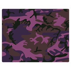 Camouflage Violet Double Sided Flano Blanket (medium)  by snowwhitegirl