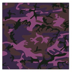 Camouflage Violet Large Satin Scarf (square) by snowwhitegirl