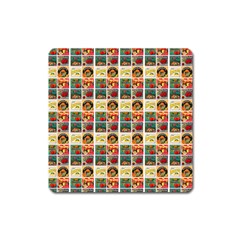 Victorian Fruit Labels Square Magnet by snowwhitegirl