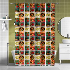 Victorian Fruit Labels Shower Curtain 48  X 72  (small)  by snowwhitegirl