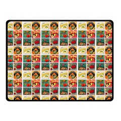 Victorian Fruit Labels Double Sided Fleece Blanket (small)  by snowwhitegirl