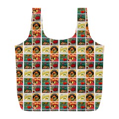 Victorian Fruit Labels Full Print Recycle Bag (l)