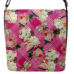 Retro Pets Plaid Pink Flap Closure Messenger Bag (s) by snowwhitegirl