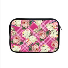 Retro Pets Plaid Pink Apple Macbook Pro 15  Zipper Case by snowwhitegirl