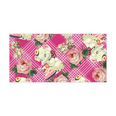 Retro Pets Plaid Pink Yoga Headband by snowwhitegirl