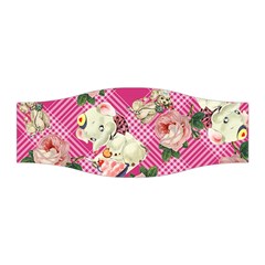 Retro Pets Plaid Pink Stretchable Headband by snowwhitegirl