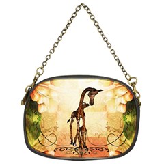 Cute Giraffe Mum With Funny Giraffe Baby Chain Purse (one Side) by FantasyWorld7