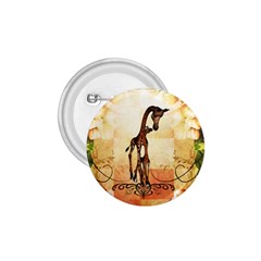 Cute Giraffe Mum With Funny Giraffe Baby 1.75  Buttons