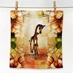 Cute Giraffe Mum With Funny Giraffe Baby Face Towel