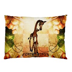 Cute Giraffe Mum With Funny Giraffe Baby Pillow Case