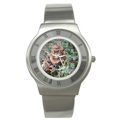 Abstract Of Mushroom Stainless Steel Watch by canvasngiftshop