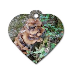 Abstract Of Mushroom Dog Tag Heart (two Sides) by canvasngiftshop