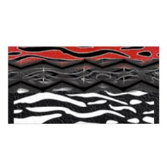 Black And Red Zebra Stripes  Pattern By Flipstylez Designs Satin Shawl by flipstylezfashionsLLC