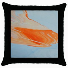 Orange And Blue Throw Pillow Case (black) by WILLBIRDWELL