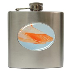 Orange And Blue Hip Flask (6 Oz) by WILLBIRDWELL