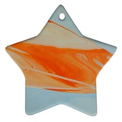 Orange And Blue Star Ornament (two Sides) by WILLBIRDWELL