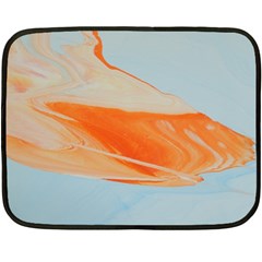 Orange And Blue Fleece Blanket (mini) by WILLBIRDWELL