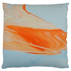 Orange And Blue Large Cushion Case (one Side) by WILLBIRDWELL