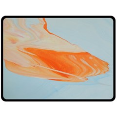 Orange And Blue Double Sided Fleece Blanket (large)  by WILLBIRDWELL