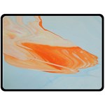 ORANGE AND BLUE Double Sided Fleece Blanket (Large)  80 x60  Blanket Front