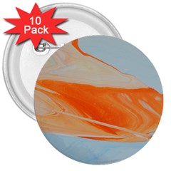 Orange And Blue 3  Buttons (10 Pack)  by WILLBIRDWELL