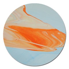 Orange And Blue Magnet 5  (round)