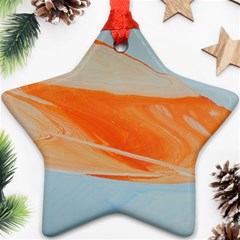 Orange And Blue Star Ornament (two Sides) by WILLBIRDWELL