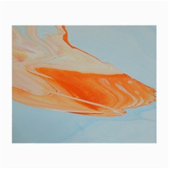 Orange And Blue Small Glasses Cloth (2-side) by WILLBIRDWELL