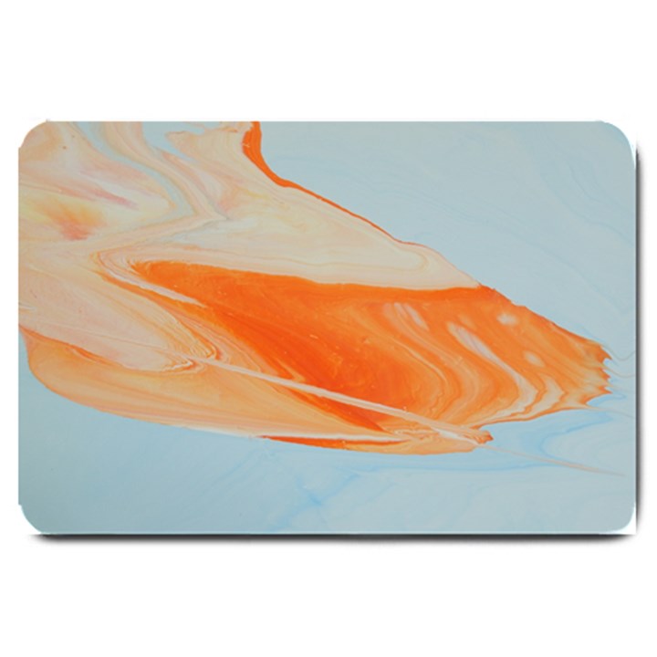 ORANGE AND BLUE Large Doormat 