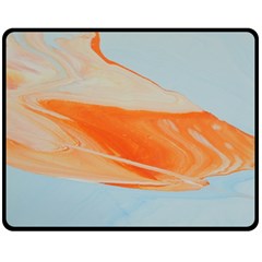 Orange And Blue Fleece Blanket (medium)  by WILLBIRDWELL