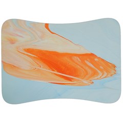 Orange And Blue Velour Seat Head Rest Cushion