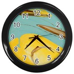 Sun Bubble 2 Wall Clock (Black) Front