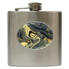 Yellow Nebula Hip Flask (6 Oz) by WILLBIRDWELL