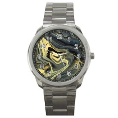 Yellow Nebula Sport Metal Watch by WILLBIRDWELL