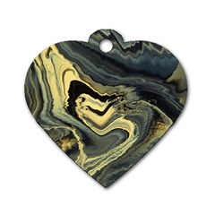 Yellow Nebula Dog Tag Heart (one Side) by WILLBIRDWELL